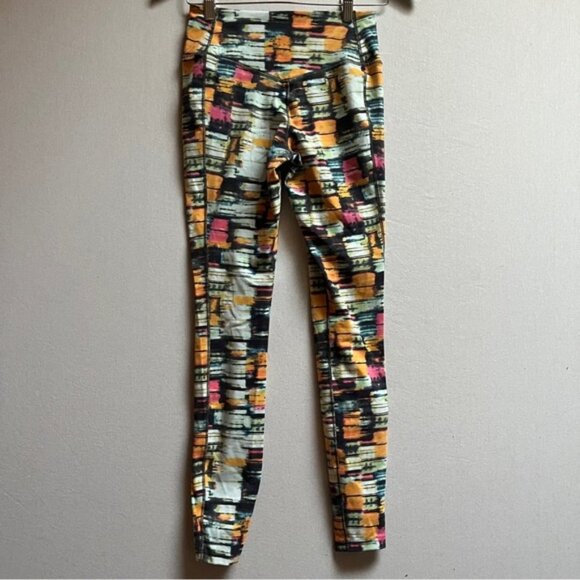 Nike Dri Fit Multicolor running workout yoga leggings Sz S - Picture 2 of 11